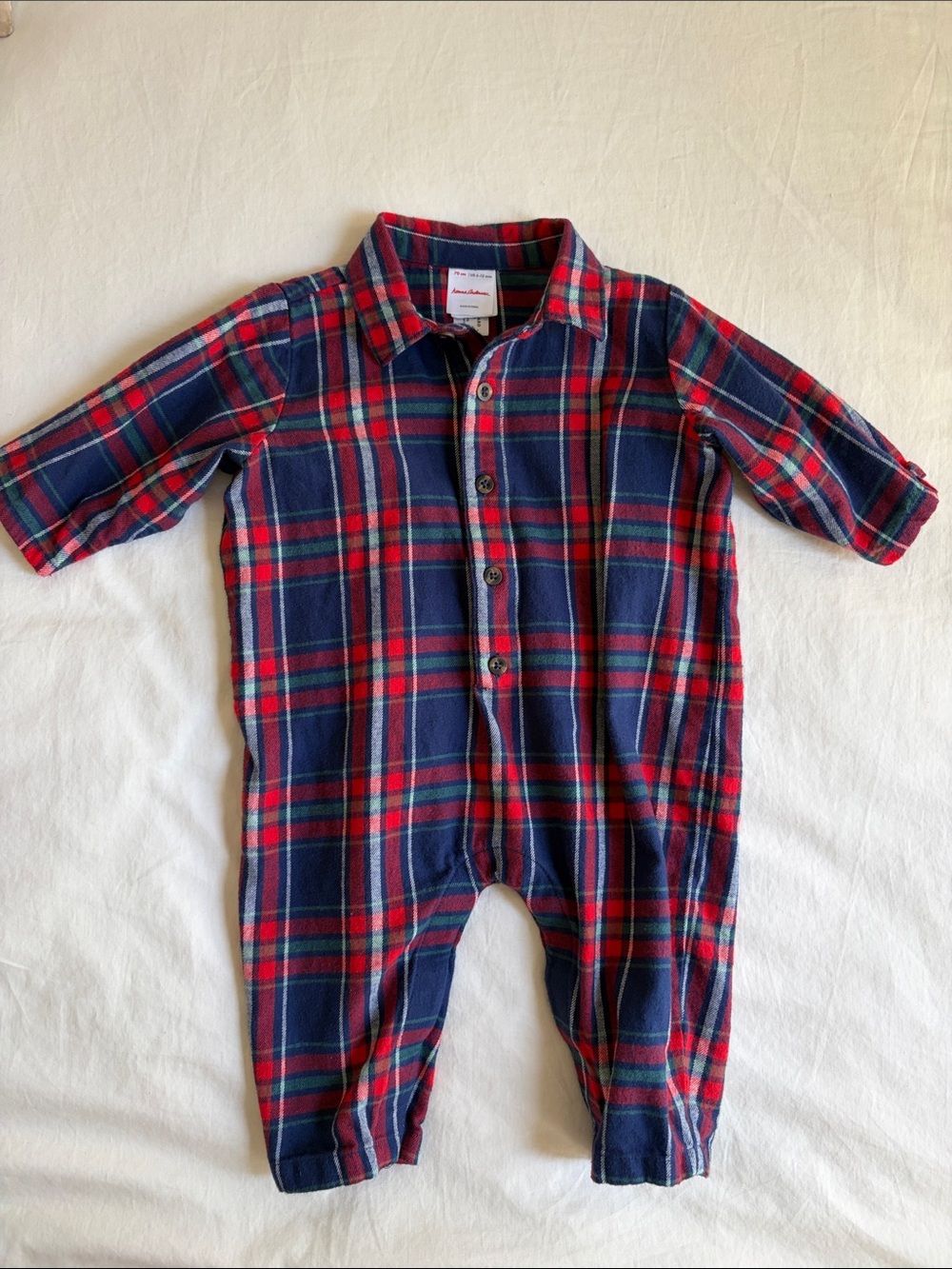 Hanna Andersson Plaid Onesie